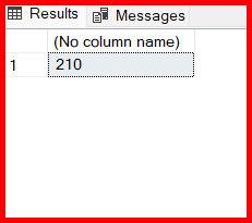 Picture showing the output of sum aggregate function in sql server